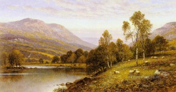  Evening Painting - Early Evening Cumbria landscape Alfred Glendening sheep